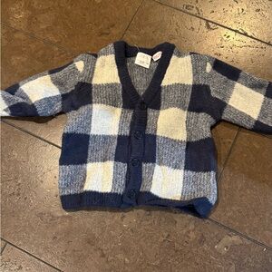 Zara Boys Checkered Cardigan